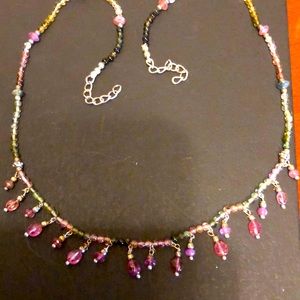 Multicolored tourmalines encircling the necklace